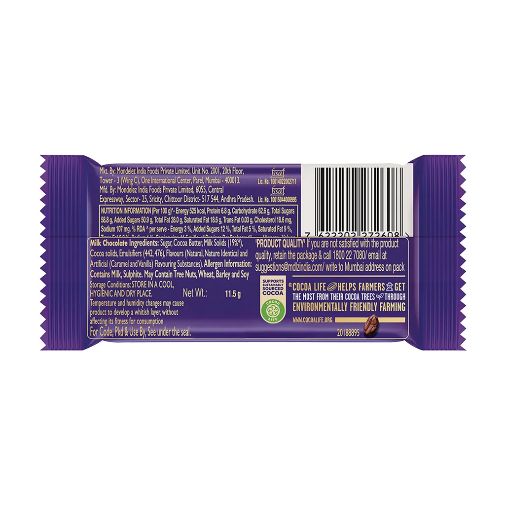 Cadbury Dairy Milk Chocolate Bar 1