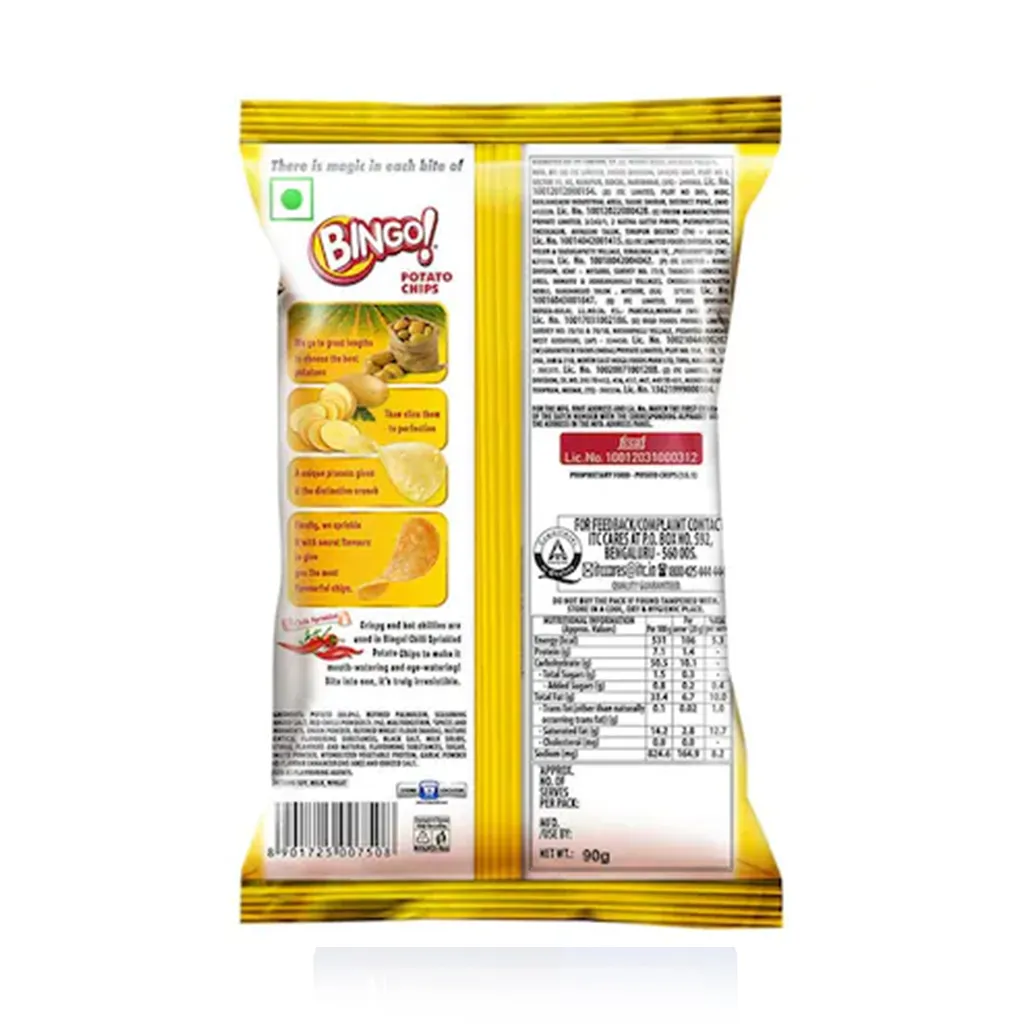 Bingo Potato Chips Original Style Chilli 1