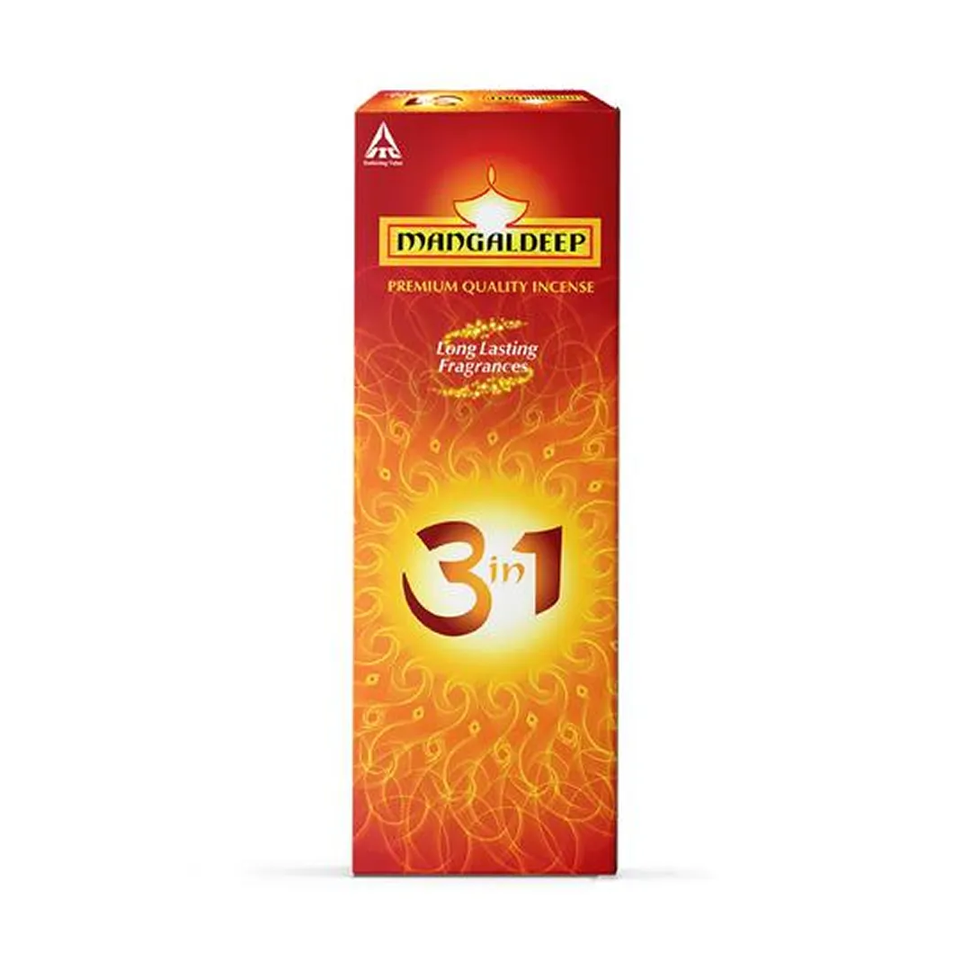 Mangaldeep 3-In-1 Premium Quality Scent Agarbatti