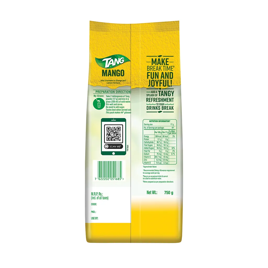 Tang Mango Instant Drink Mix Pouch 1