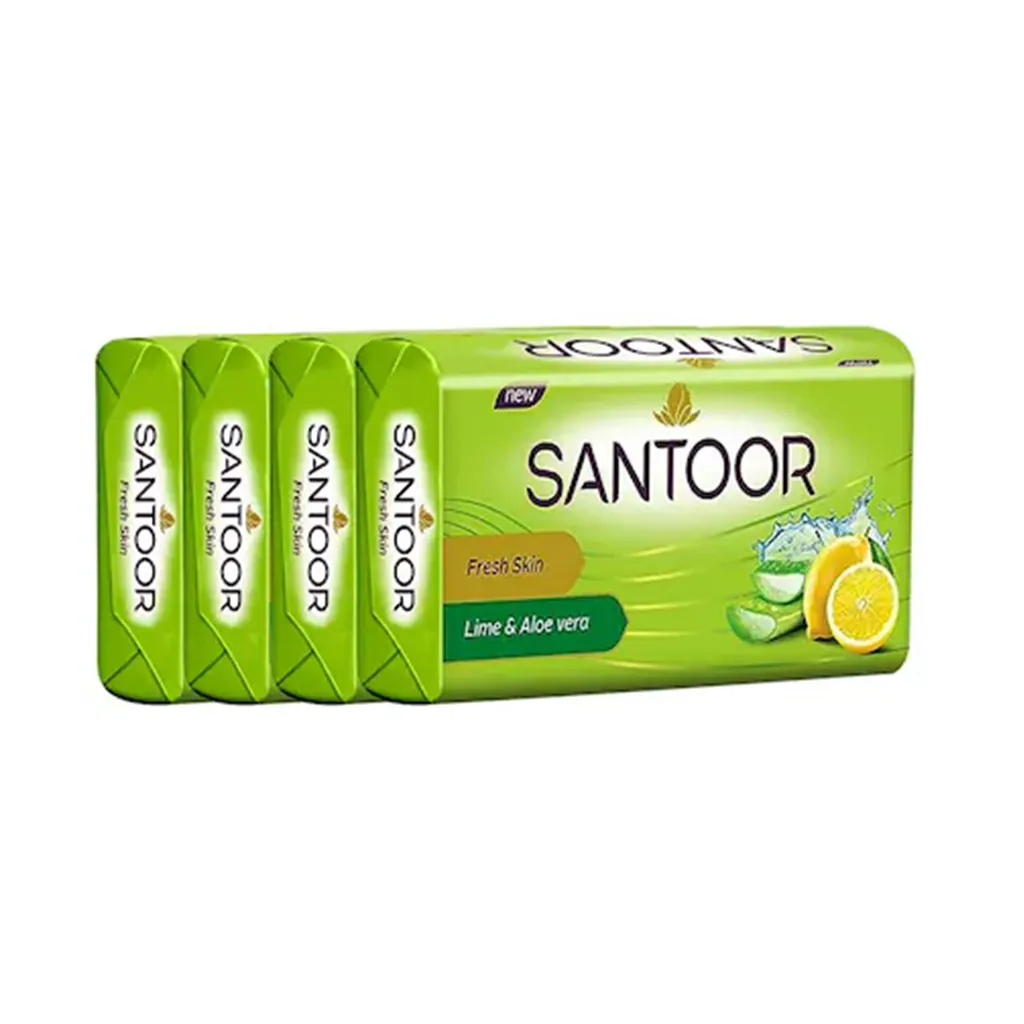 Santoor Aloe Vera & Lime Soap - 125 g
