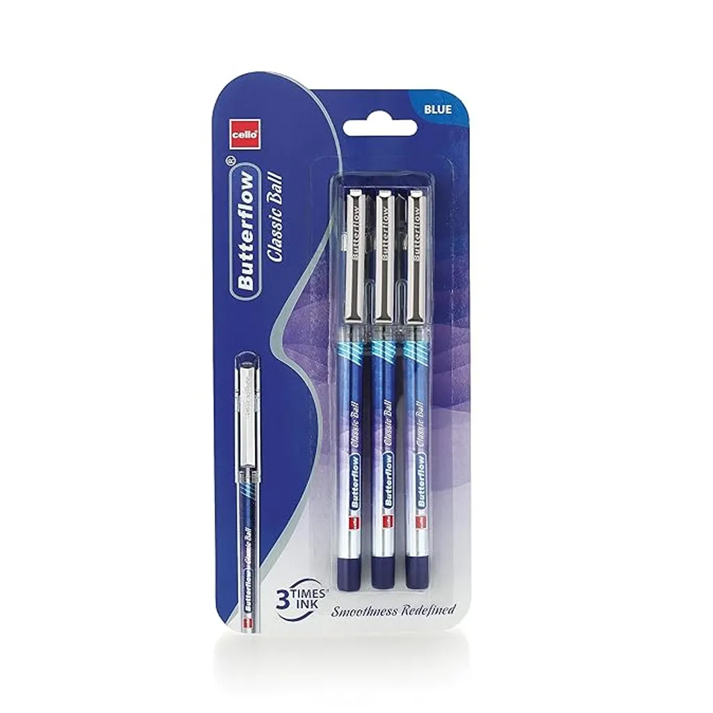 Cello Butterflow Classic New 3 Pc Pack - Blue