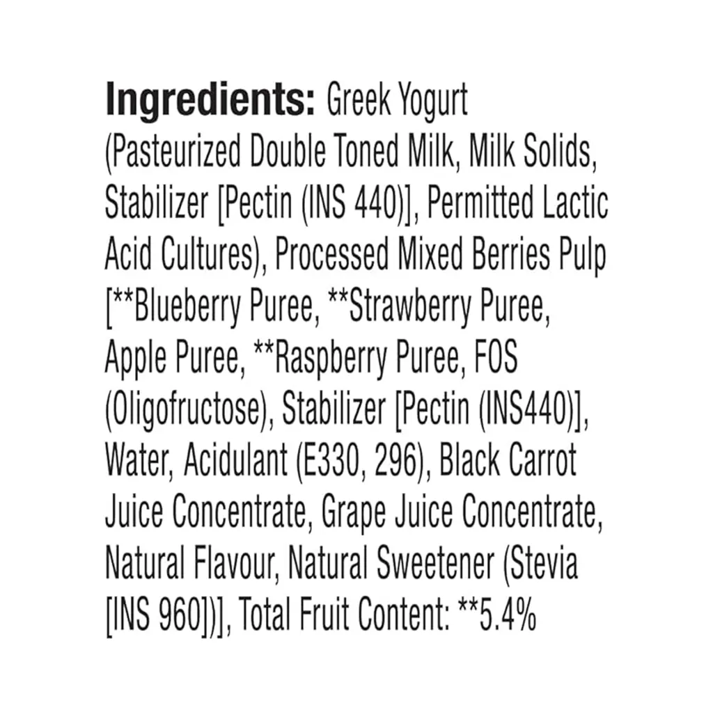 Epigamia Mixed Berry Greek Yogurt 2