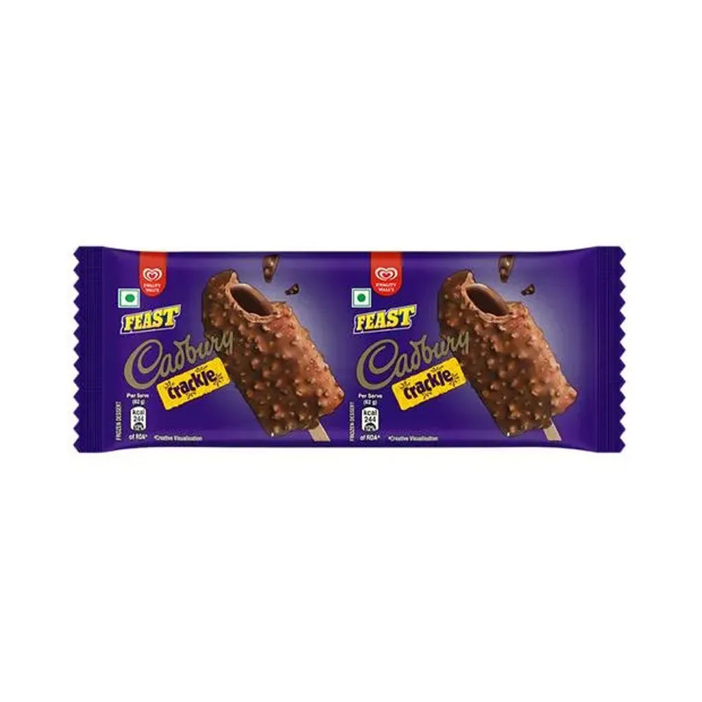 Kwality Walls Feast Cadbury Crackle Ice Cream