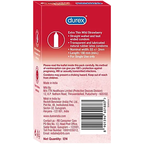Durex Wild Strawberry Condoms 1