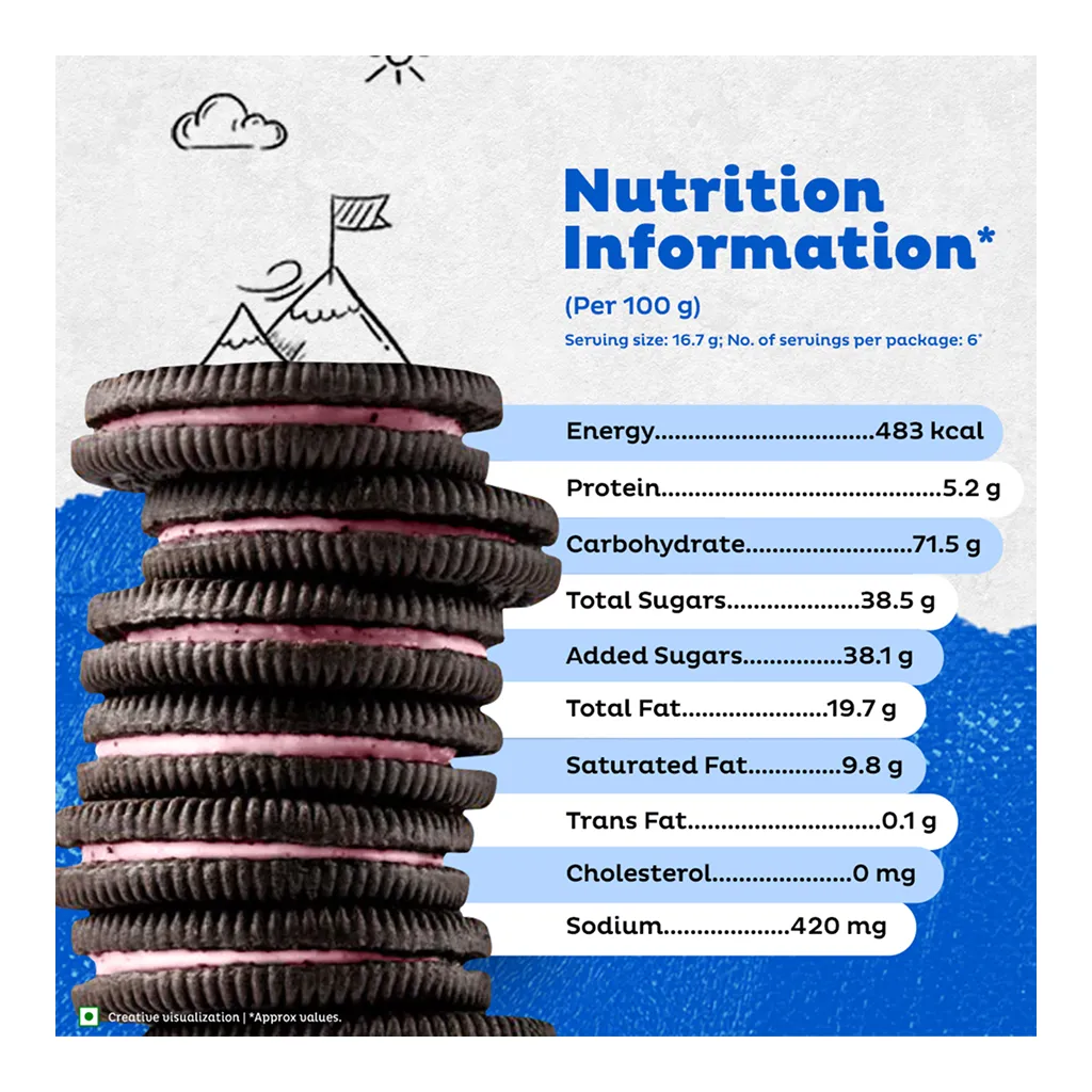 Cadbury Oreo Strawberry Cream Flavoured Biscuits 4