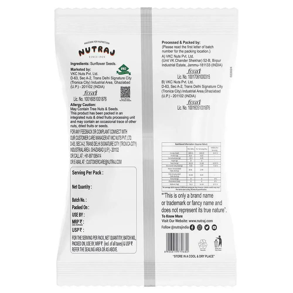 Nutraj Classic Sunflower Seeds 1