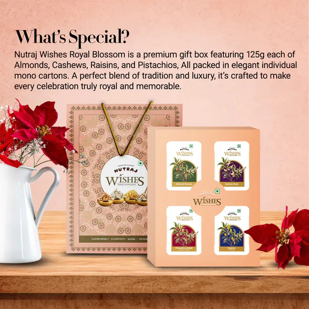 Nutraj Wishes Royal Blossom Diwali Gift Box 4