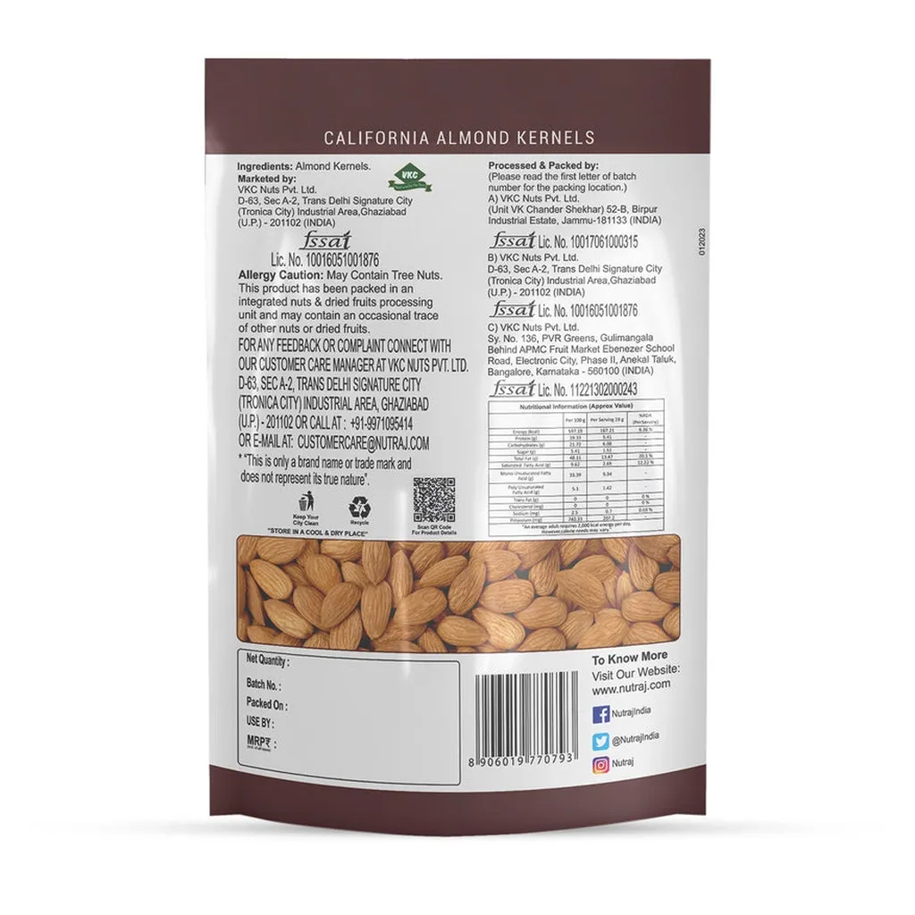 Nutraj Classic California Almond Kernels 1