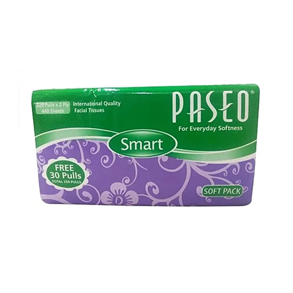 Paseo Smart Facial Tissue- 2 Ply, 250 Sheets