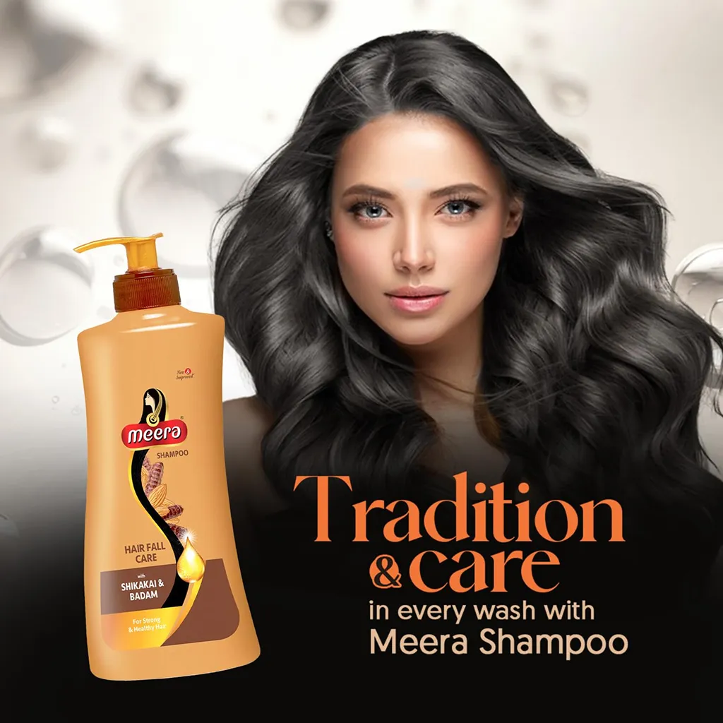 Meera Hairfall Care Shikakai & Badam Shampoo 3