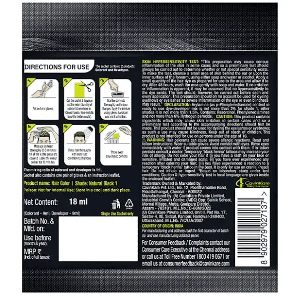 Indica Easy Natural Black Shampoo Hair Colour  1