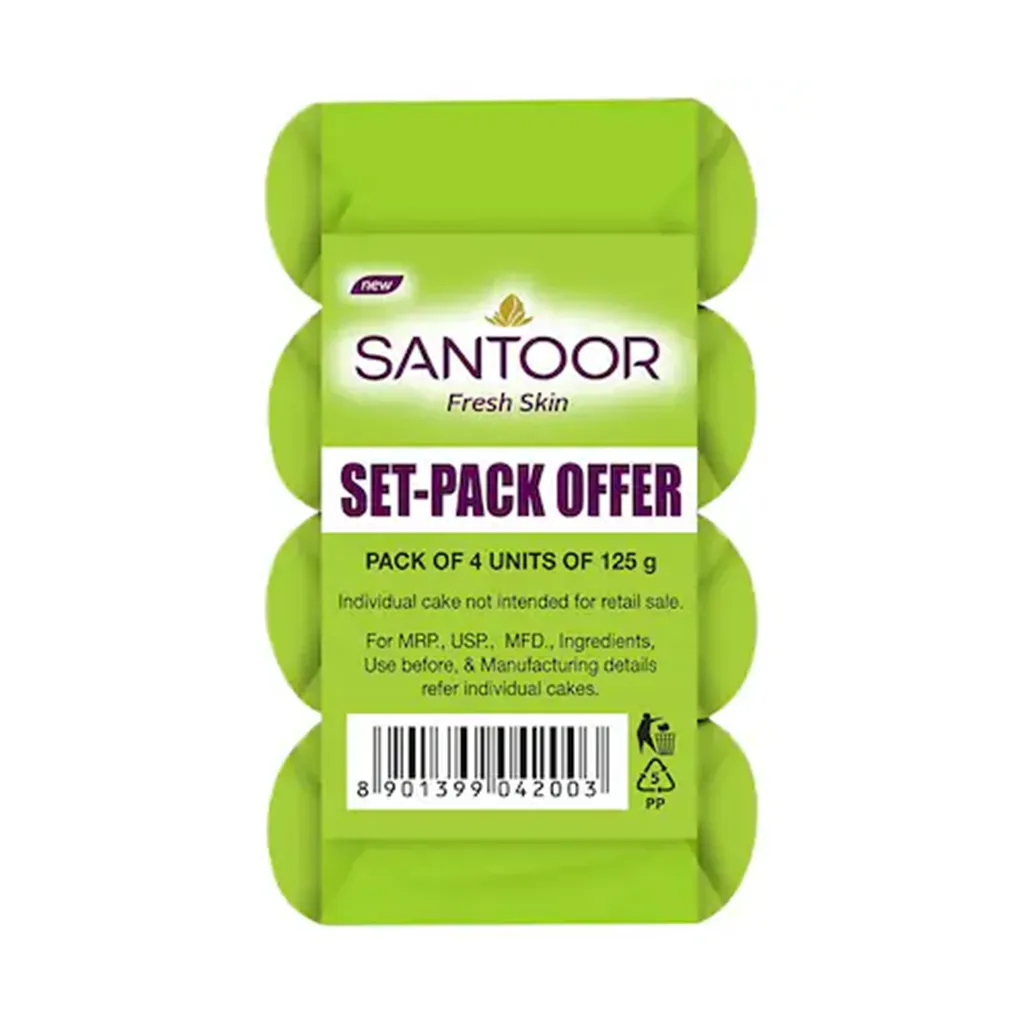 Santoor Aloe Vera & Lime Soap - 125 g 2