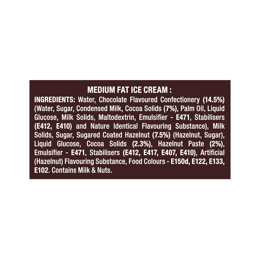 Kwality Walls Hazelnut Chocolate Ice Cream Tub 2