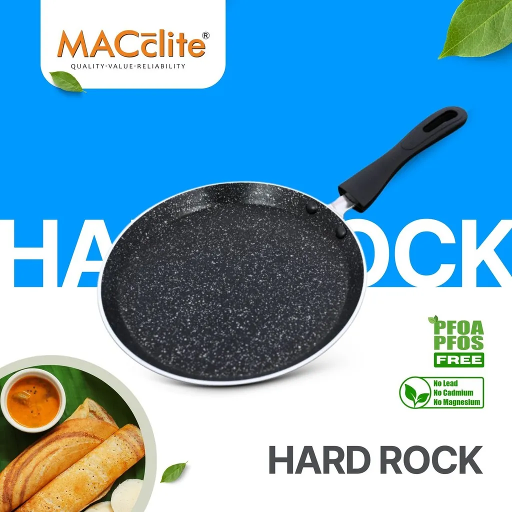 Macclite Aluminium Non-Stick Kyytte Miniso Flat Tawa- 20cm (Dia MC36) 1