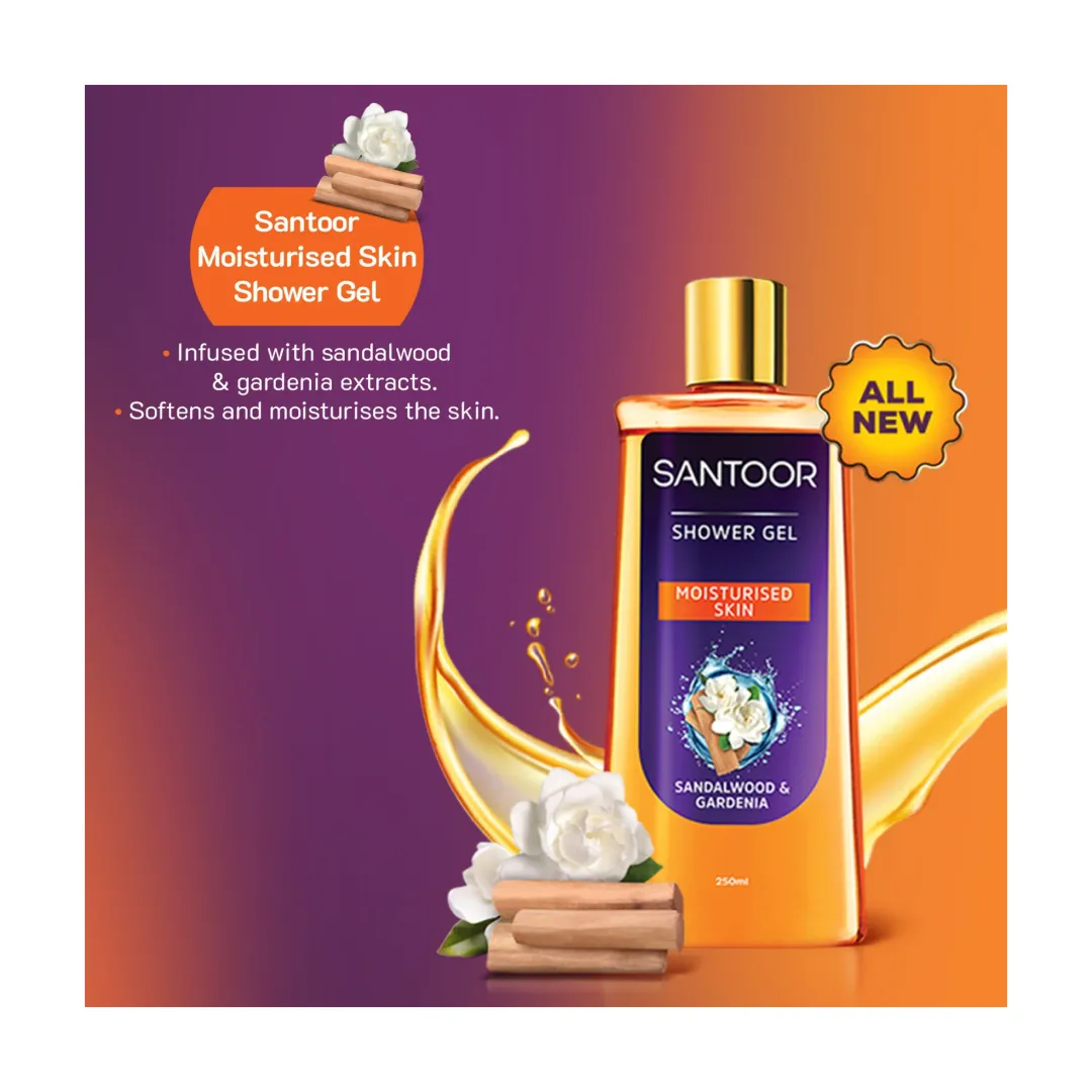 Santoor Sandalwood & Gardenia Shower Gel 2