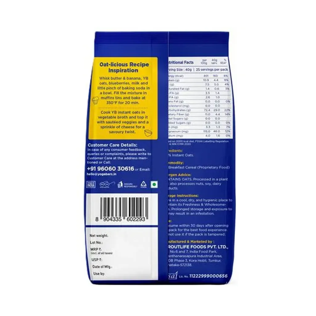Yogabar Instant Oats 1