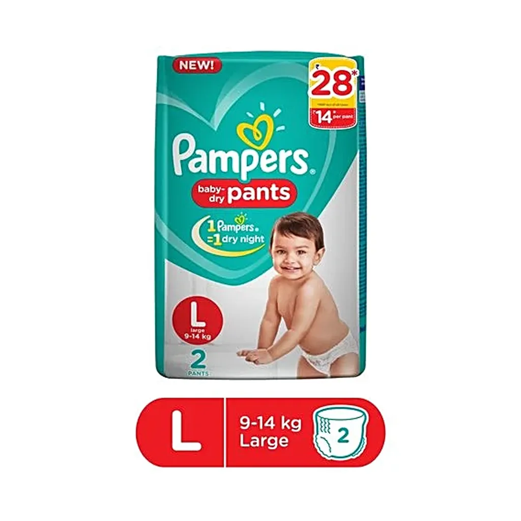 Pampers Happy Skin Diapers Pants L (9-14 Kg)