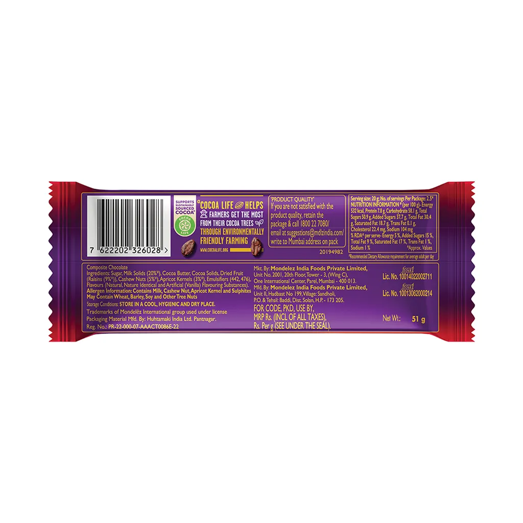 Cadbury Dairy Milk Silk Fruit & Nut Chocolate Bar 1