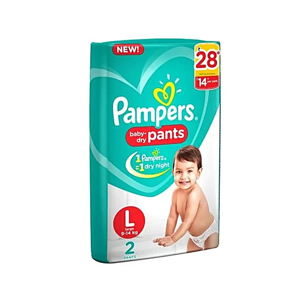 Pampers Happy Skin Diapers Pants L (9-14 Kg) 2