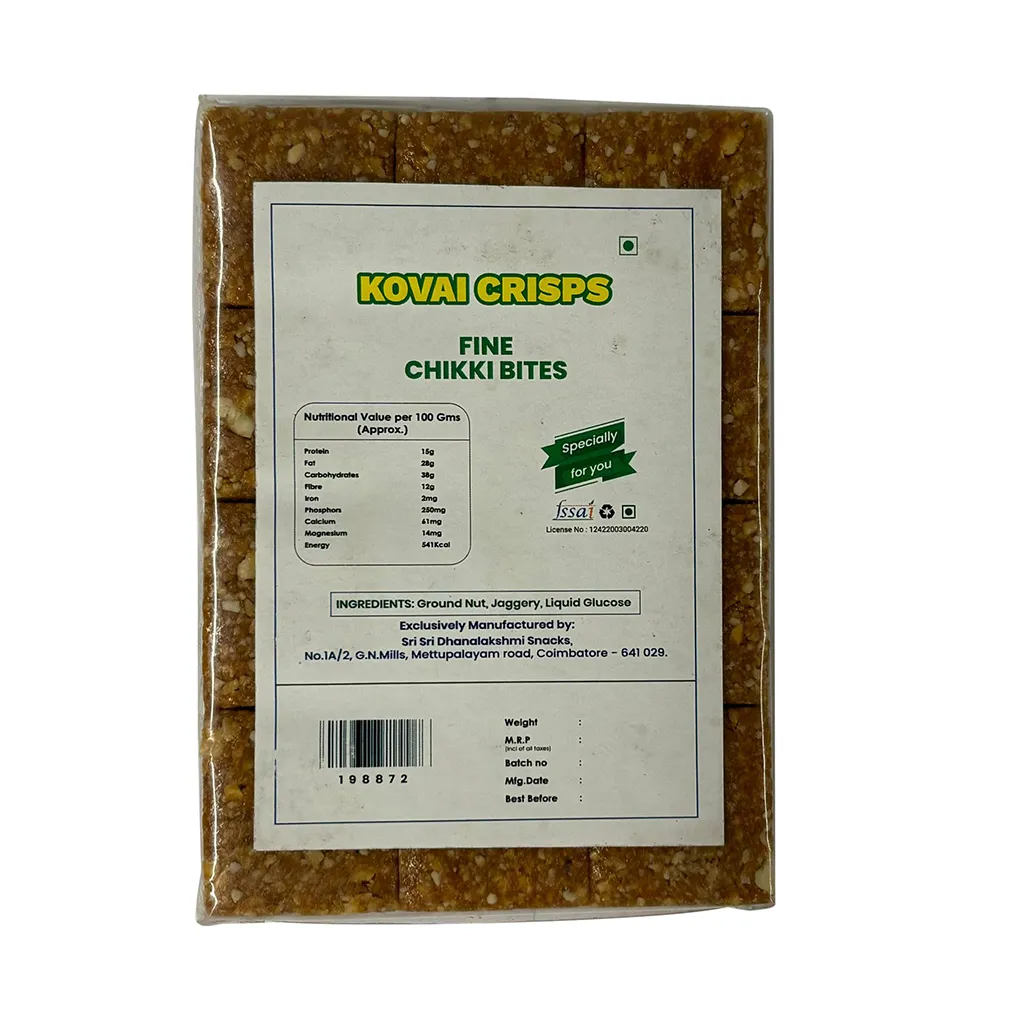 Kovai Crisps Fine Chikki Bites 1