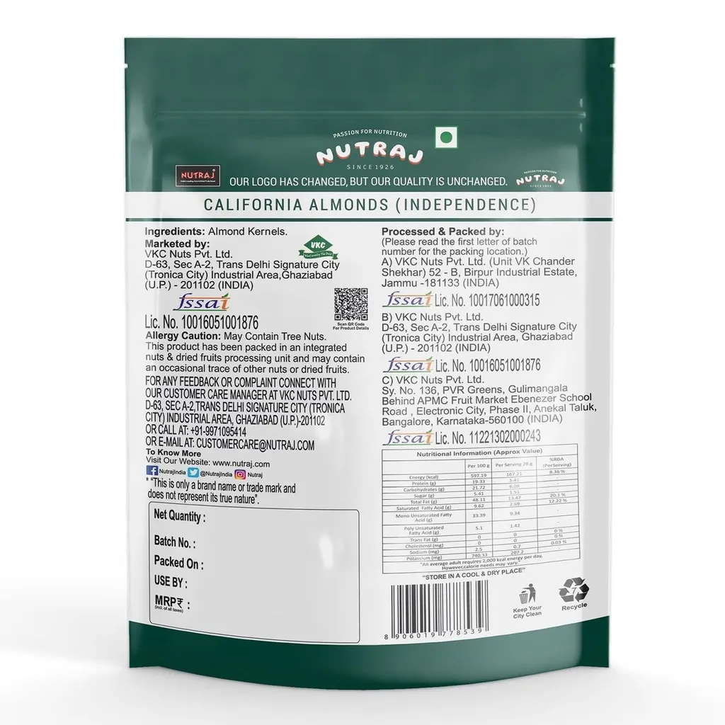 Nutraj Anymany Almond Kernels Independence 1
