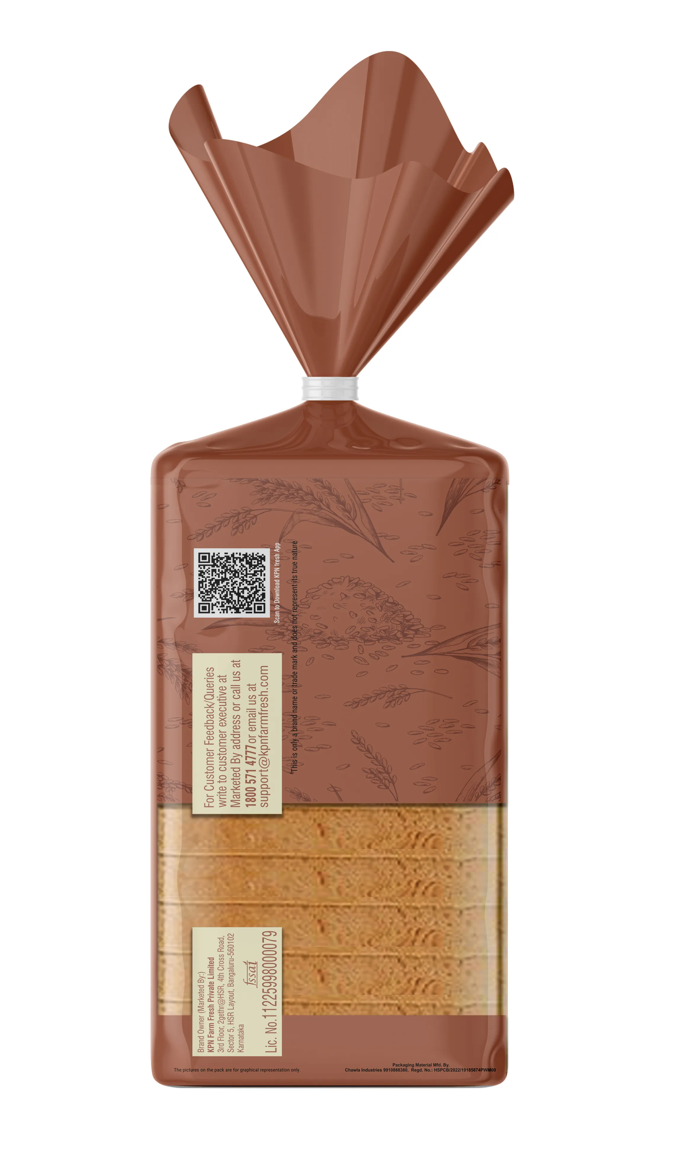 KPN Fresh Whole Wheat Bread - Zero Maida, 100% Whole Wheat 1