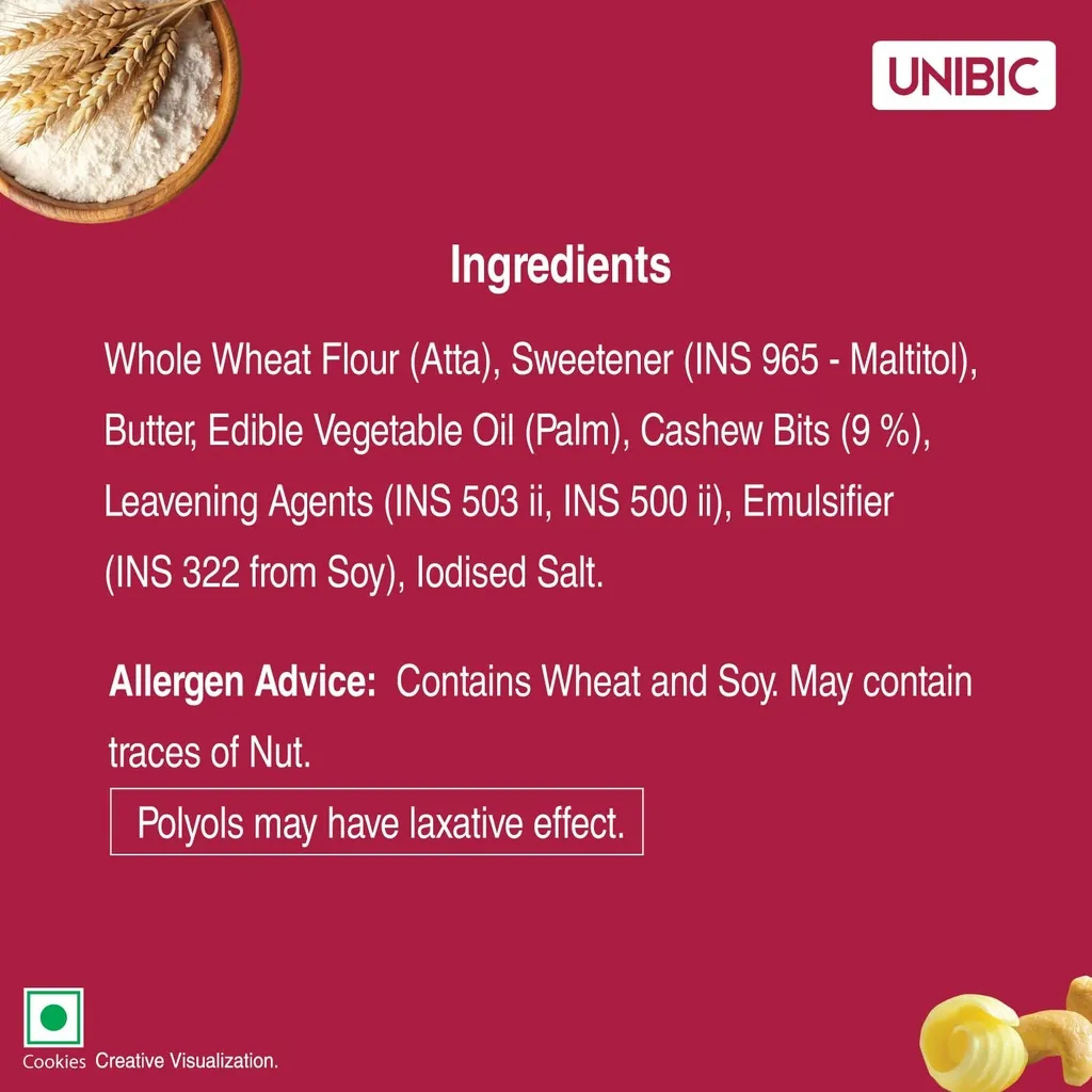Unibic Sugar-Free Cashew Cookies 1