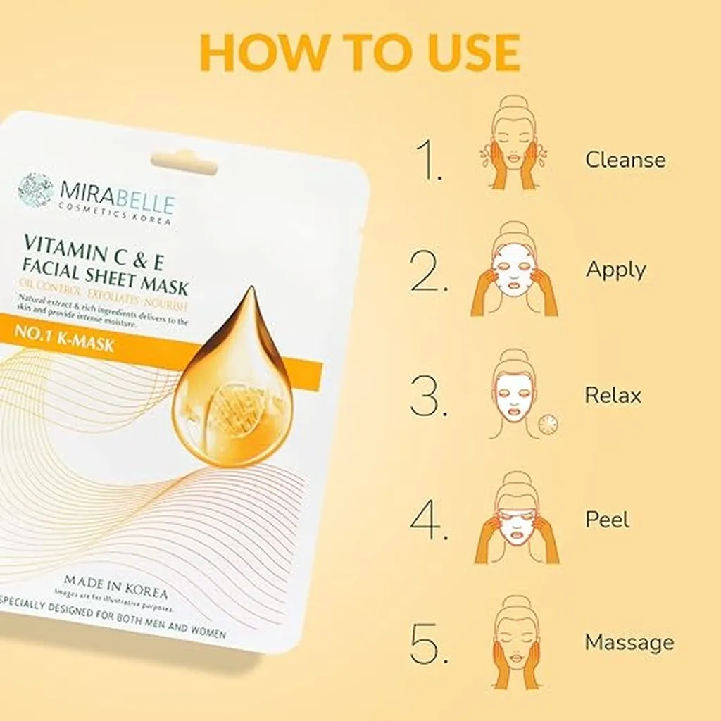 Mirabelle Korea Vitamin C&E Sheet Mask 2