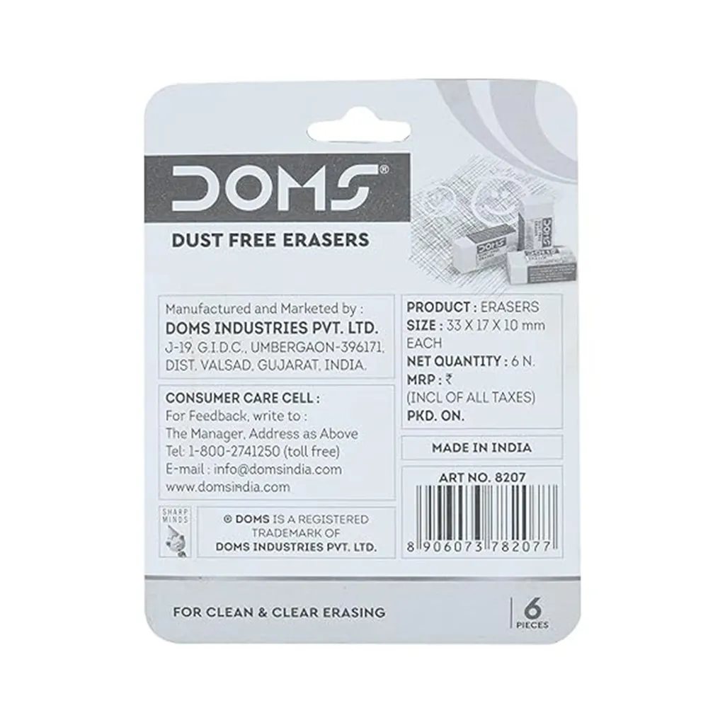 Doms Dust Free Eraser Blister 1