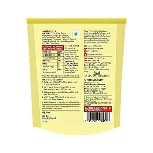 Welkfield Pasta Cheesy Creamy 77Gm 1