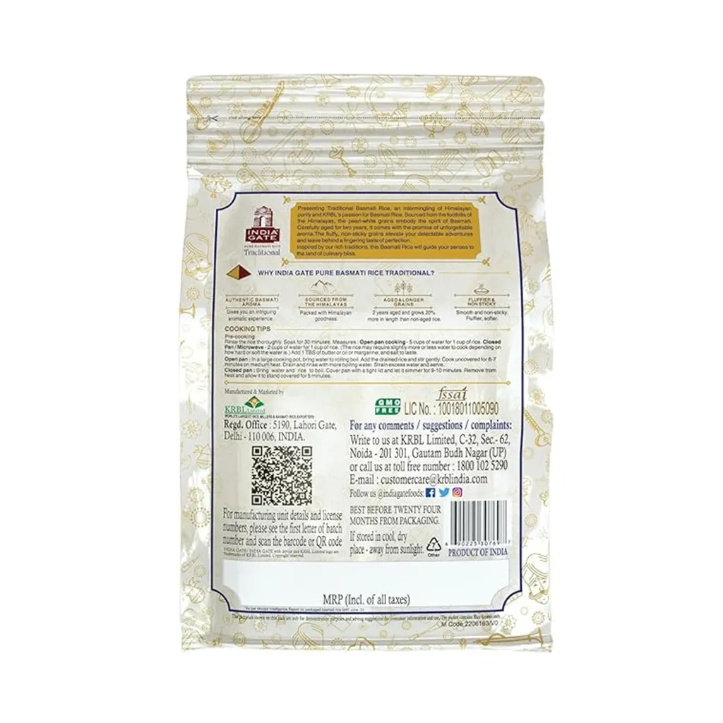 India Gate Traditional Basmati Rice 1