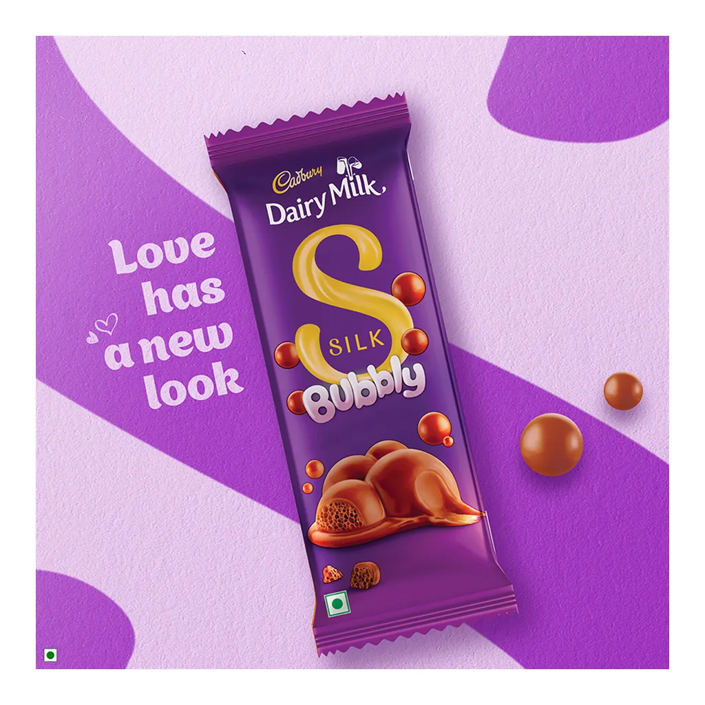 Cadbury Dairy Milk Silk Bubbly Chocolate Bar 4