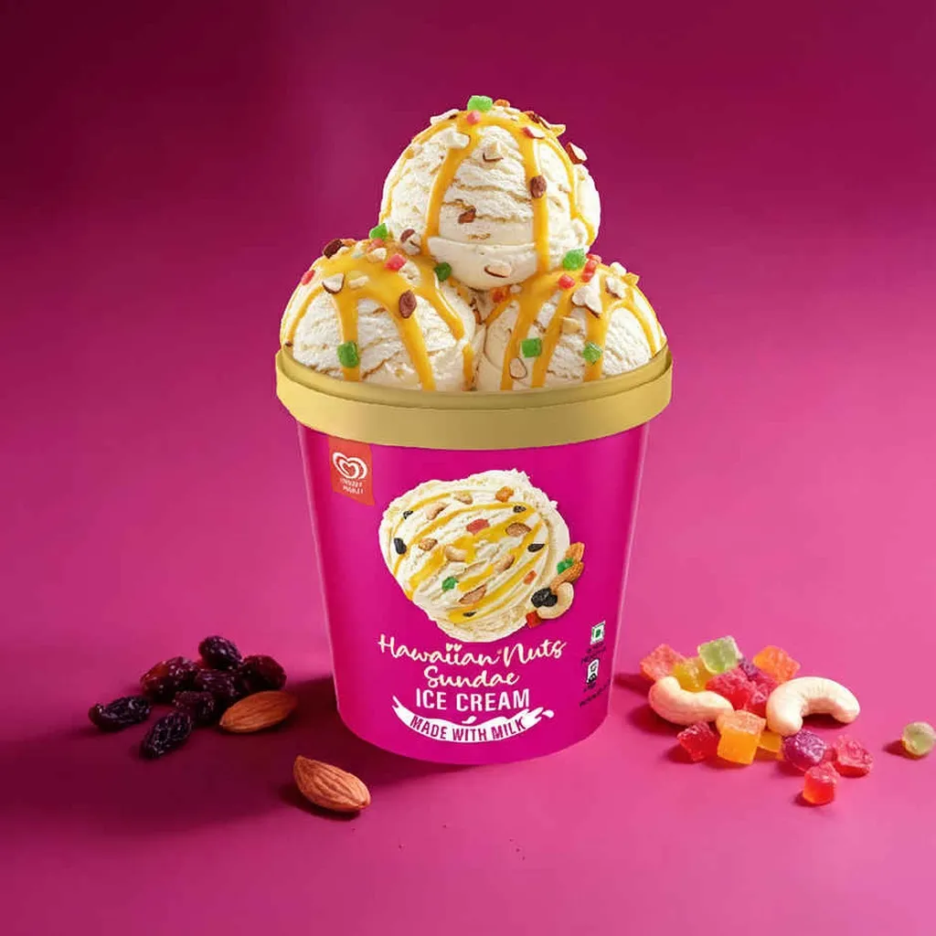 Kwality Wall's Hawaiian Nuts Sundae Tub 2