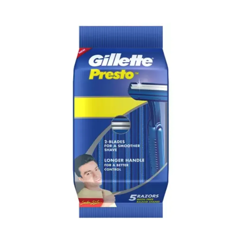 Gillette Presto Value Pack- 5 Pcs