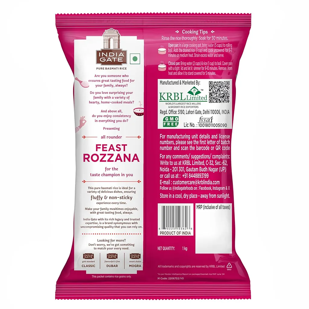 India Gate Feast Rozana Basmati Rice 2