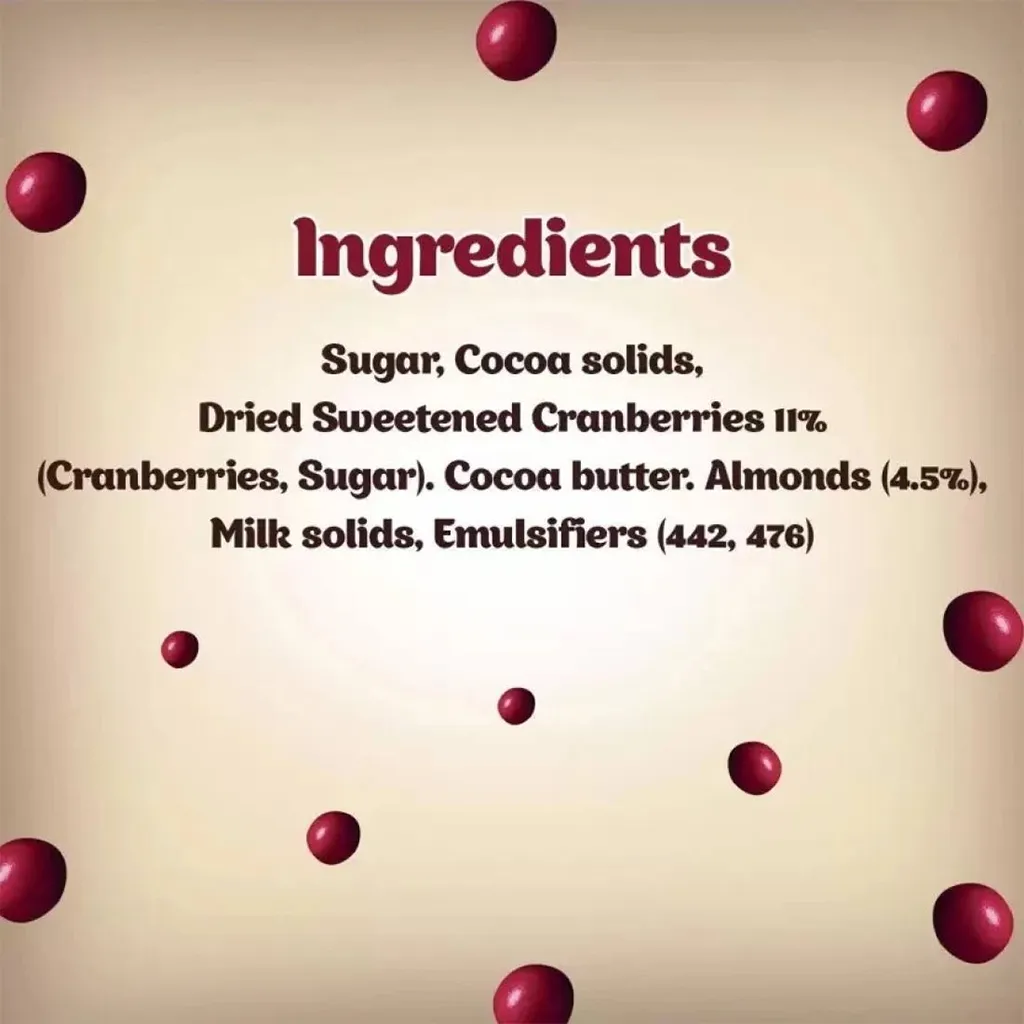 Cadbury Bournville Cranberry Chocolate Bar 2